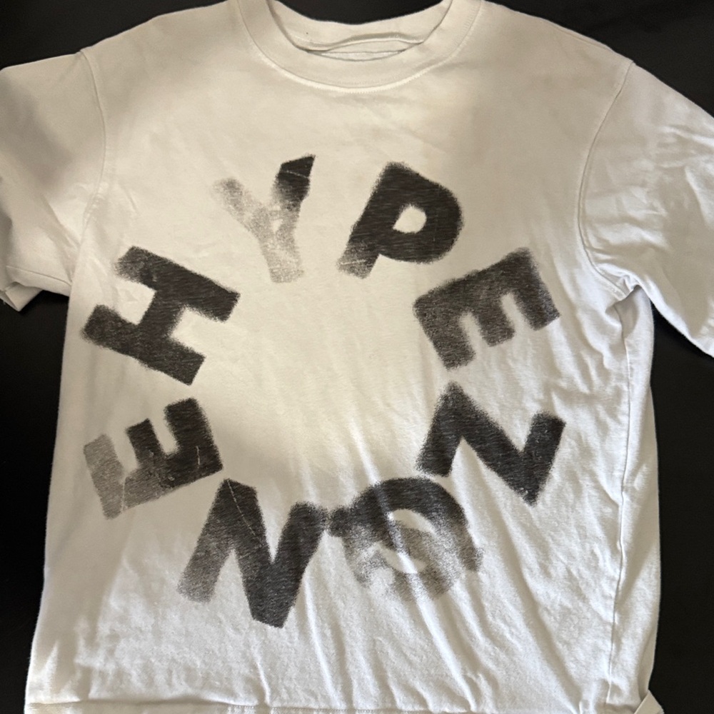 Zara White and Black Short Sleeve Tee